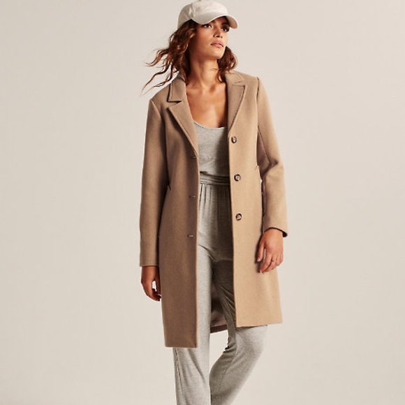 abercrombie camel coat